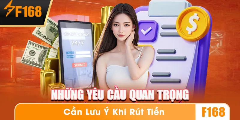 Những lưu ý trong quá trình rút tiền F168